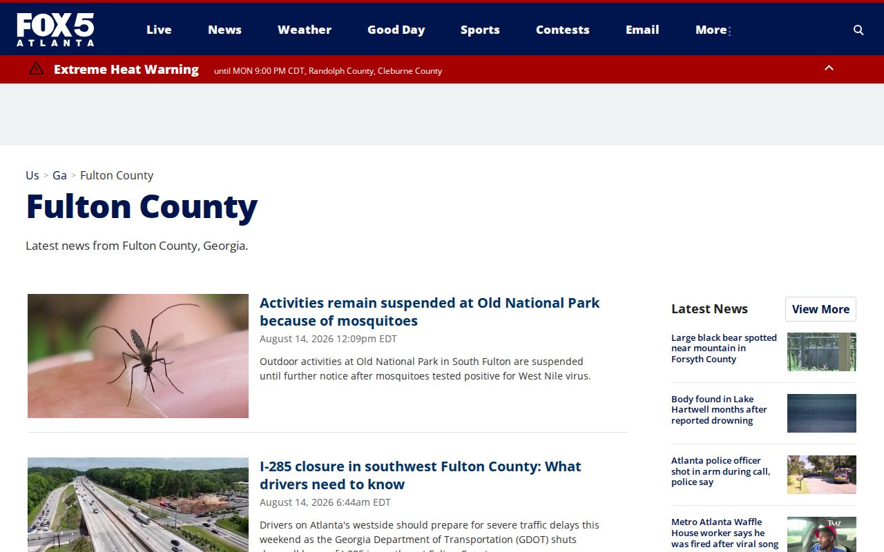 FOX 5 Atlanta Fulton County crime news coverage and local arrest reporting
