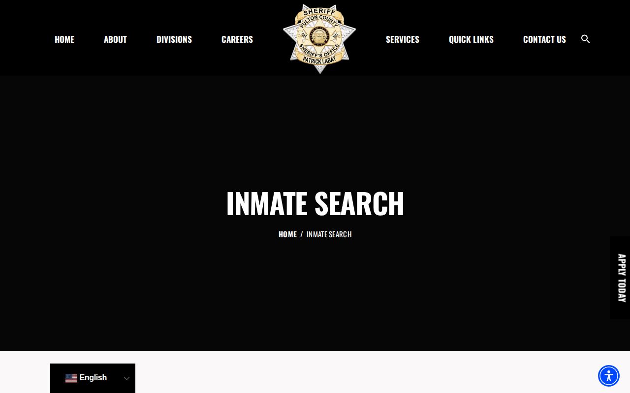 Fulton County Sheriff's Office inmate search for current booking records